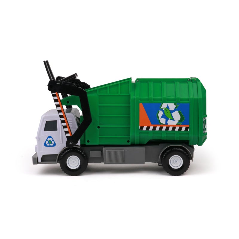 Mighty Fleet Mighty Motorized Garbage Truck Toy w/Lights & Sounds, Motorized Front Arm, Garbage Bin, Realistic Design & Batteries Included - Age 3+ - Image 5